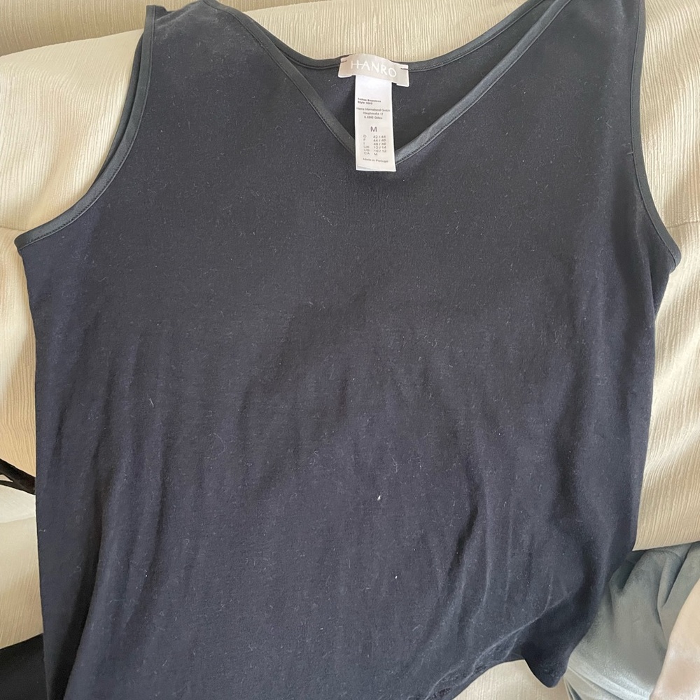 Hanro Classic Black Tank Top